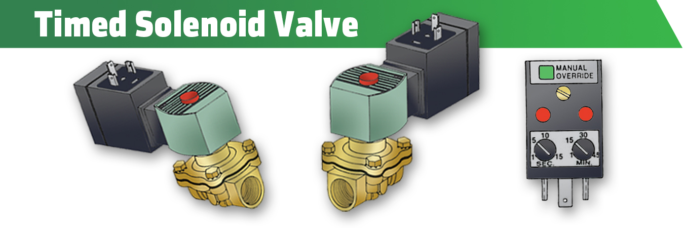 OKC Automation Timed Solenoid Valve and close-up of timer panel