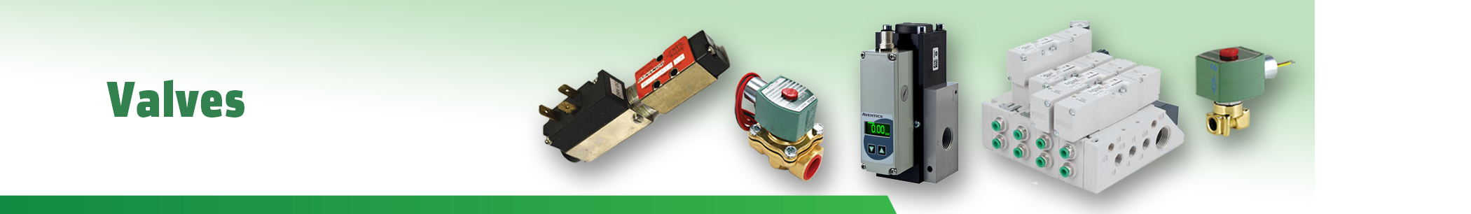 Various valves products from ASCO, Dynamco, Numatics and Aventics